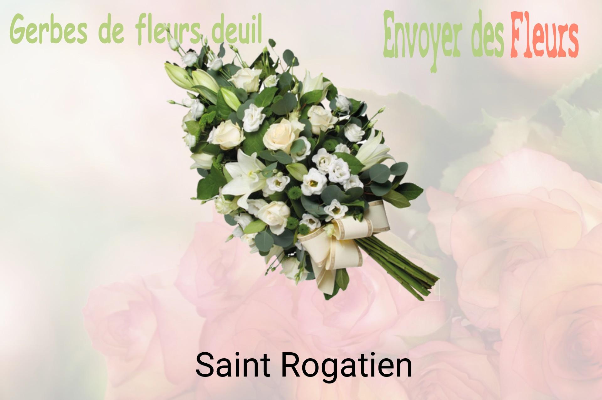 Gerbe de fleurs de deuil livrée à Saint-Rogatien